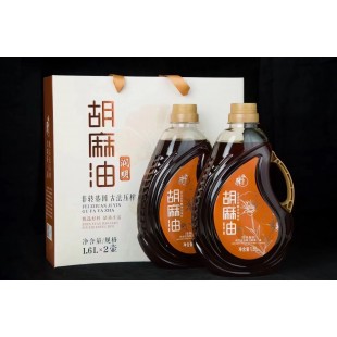【潤(rùn)明餅業(yè)】新品：雁晉潤(rùn)明古法壓榨胡麻油1.6Lx2壺裝