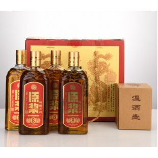 【貴喜黃酒】原漿黃酒4瓶裝（內贈溫酒壺）