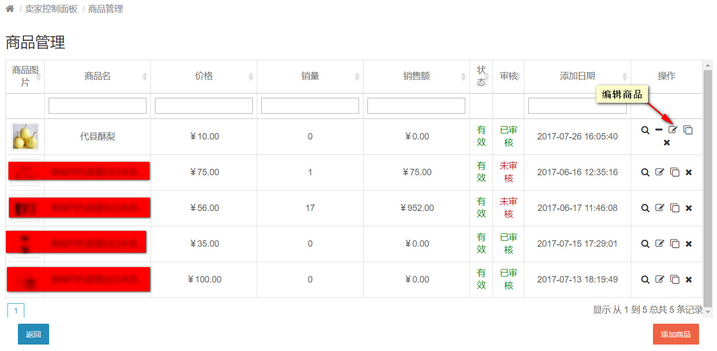 編輯商品